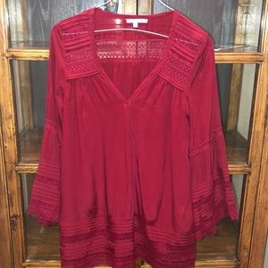 Calypso burgandy tunic size small
